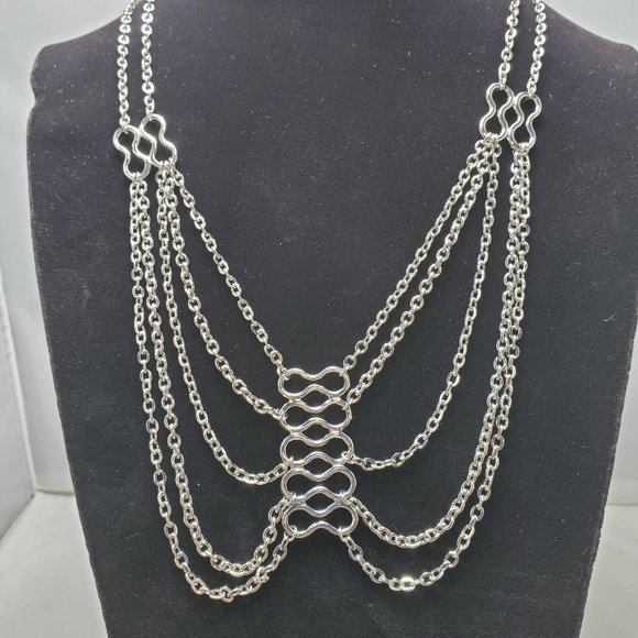 Target silver multi link chain with figure 8 design NWT - Picture 2 of 5
